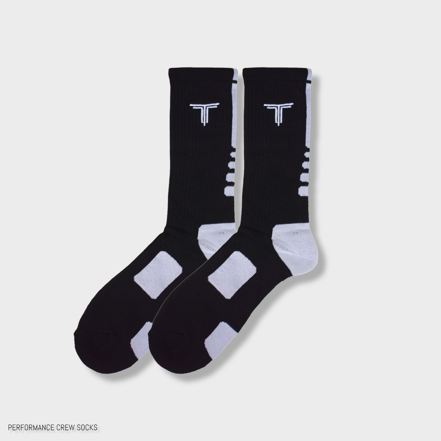 PERFORMANCE ATHLETIC CREW SOCKS - WHITE/RED - Lineage Athletics